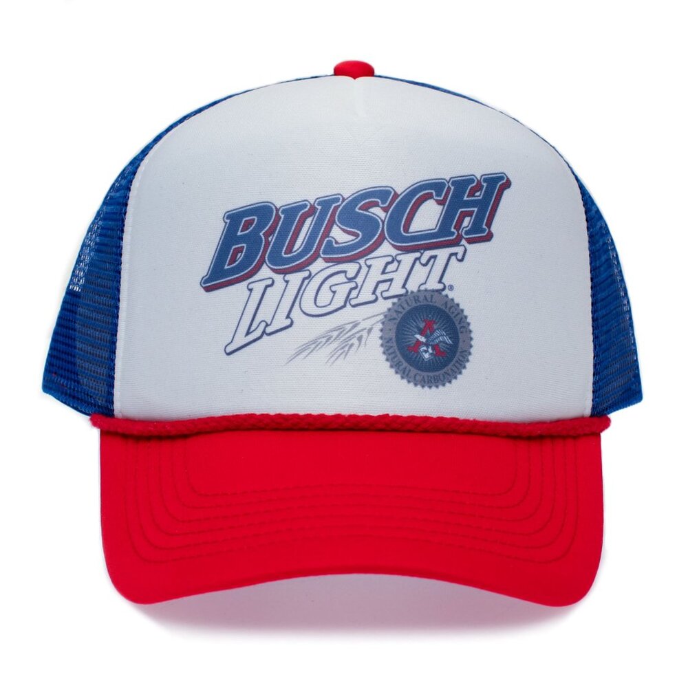 Busch Light Beer Trucker Hat Vintage 80’s Style Cap One Size Unisex Royal/Red